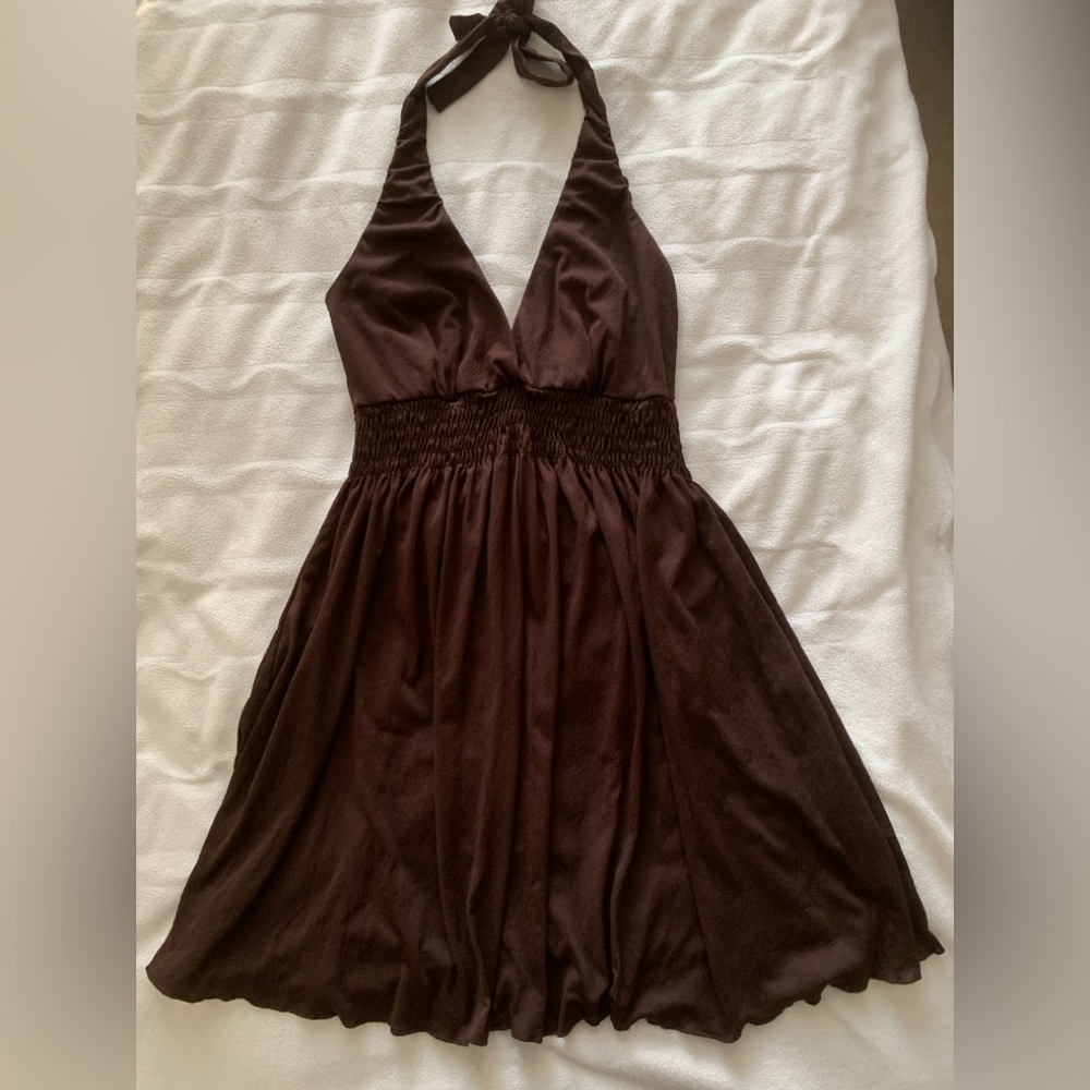 NWOT Tropical Escape Chocolate Backless Dress or Swimwear Coverup